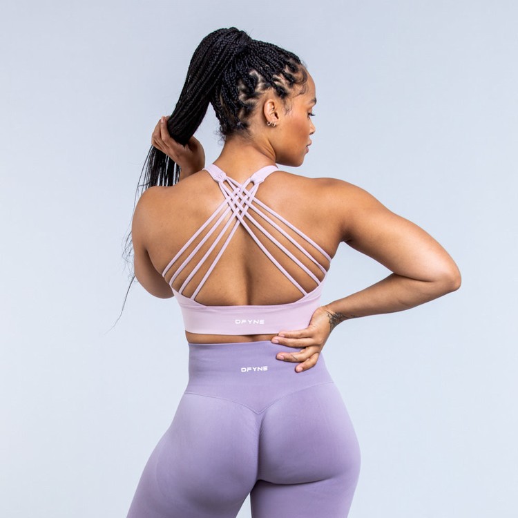 Soutien Gorge Sport Dfyne Origin Medium-Support Femme Violette | 26593-ZLDK