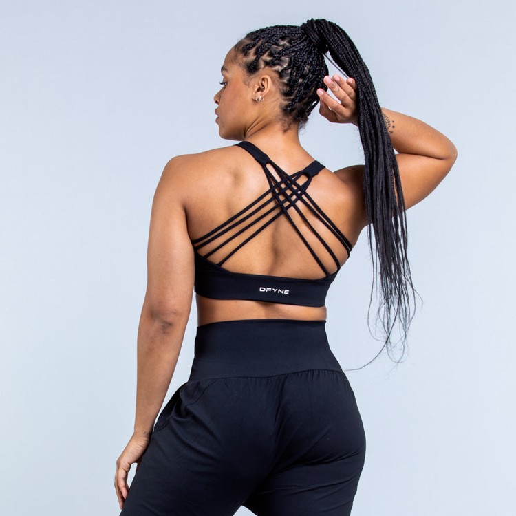 Soutien Gorge Sport Dfyne Origin Medium-Support Femme Noir | 52836-PEKV