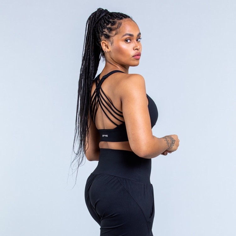 Soutien Gorge Sport Dfyne Origin Medium-Support Femme Noir | 52836-PEKV