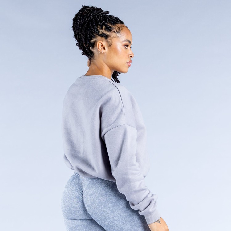 Sweats Dfyne Luxe | Revive Crop Femme Grise | 71463-PMKO