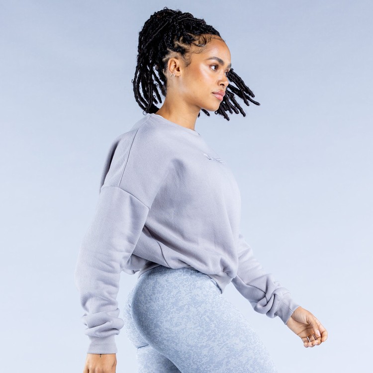Sweats Dfyne Luxe | Revive Crop Femme Grise | 71463-PMKO