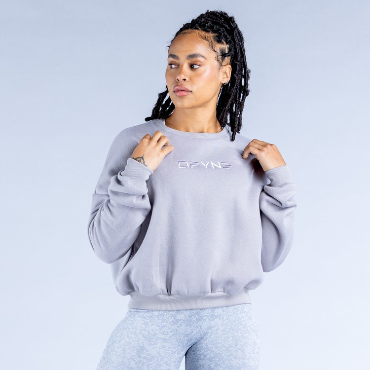 Sweats Dfyne Luxe | Revive Crop Femme Grise | 71463-PMKO