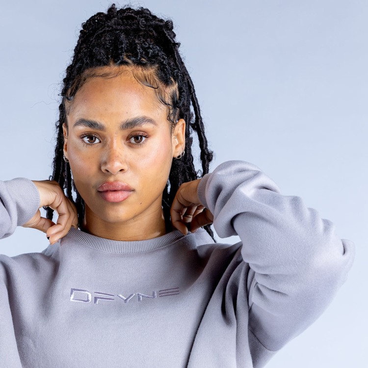 Sweats Dfyne Luxe | Revive Crop Femme Grise | 71463-PMKO