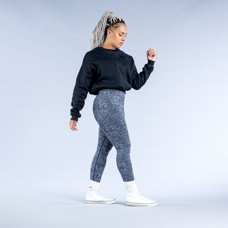 Sweats Dfyne Luxe | Revive Crop Femme Noir | 16542-PMNJ