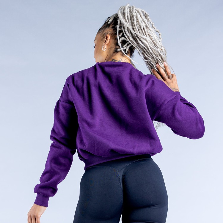 Sweats Dfyne Luxe | Revive Crop Femme Violette | 72953-SAXP