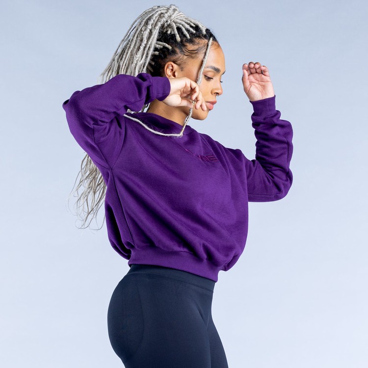 Sweats Dfyne Luxe | Revive Crop Femme Violette | 72953-SAXP
