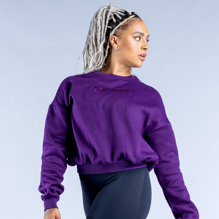 Sweats Dfyne Luxe | Revive Crop Femme Violette | 72953-SAXP