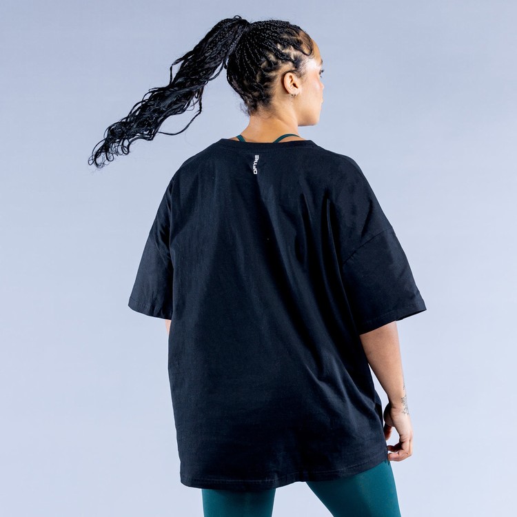 Sweats Dfyne Luxe Revive Oversized T Femme Noir | 31956-EGLB