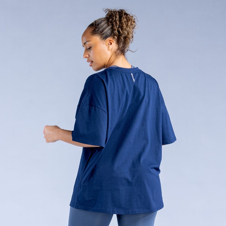 Sweats Dfyne Luxe Revive Oversized T Femme Bleu Foncé | 93127-QOMW