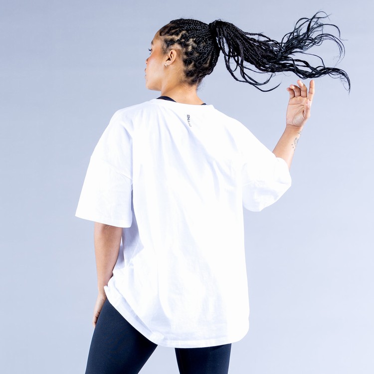 Sweats Dfyne Luxe Revive Oversized T Femme Blanche | 96325-ONLP