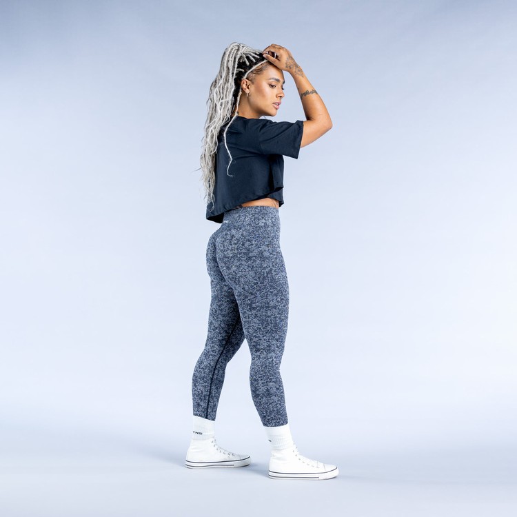 T Shirts Dfyne Revive Crop Femme Noir | 24875-ANOF